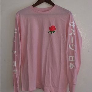 Long sleeve pink graphic Tee